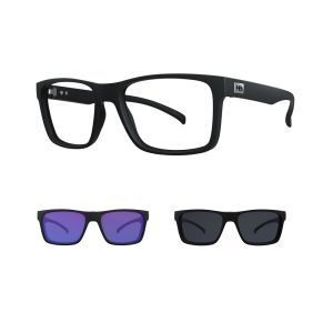 Armação de Óculos Hb Clip On Switch 0339 10103390243074 Preto Fosco 