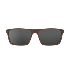 Clip On Armação Hb Switch 0531 Marrom Fosco Lente Cinza Polarizada 