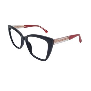 Armação de Óculos Mey Eyewear Me7680 C8 55 Preto Brilho 