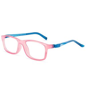 Armação de Óculos Infantil Nano Vista Sleek Crew Nao750444 Rosa Translúcido 