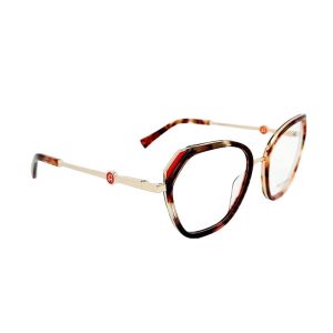 Armação de Óculos Ana Hickmann Ah60069 G22 Marrom Brilho Demi 