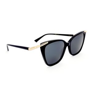 Óculos Solar Ana Hickmann Ah90017 A01 Preto Brilho Lente Cinza