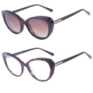 Armação de Óculos Bulget Clip On Bg7156 G21 Marrom Brilho Demi 