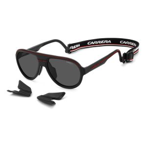 Óculos Solar Carrera C Sport 06/s/xt Blx 57 Preto Fosco Lente Cinza Polarizada