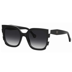 Óculos Solar Carolina Herrera Her0128/s 80s9o 54 Preto Brilho Lente Cinza Degradê