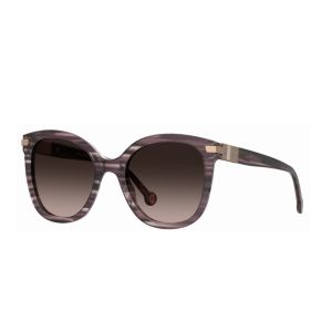 Óculos Solar Carolina Herrera Her0134/s 1zxha 55 Rosa Translúcido Marmorizado Lente Marrom Degradê