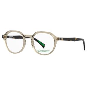 Armação de Óculos Levis Lv5077 10a 50 Bege Translúcido
