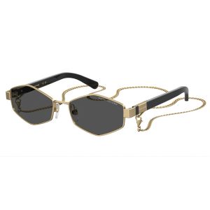 Óculos Solar Marc Jacobs 496/s J5g 55 Dourado Brilho Lente Cinza