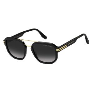 Óculos Solar Marc Jacobs 588/s 807 53 Preto Brilho Lente Cinza Degradê