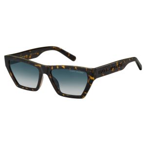 Óculos Solar Marc Jacobs 657/s 086 55 Marrom Brilho Havana Lente Azul Degradê