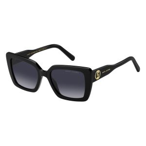 Óculos Solar Marc Jacobs 733/s 807 52 Preto Brilho Lente Cinza Degradê