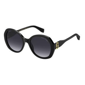 Óculos Solar Marc Jacobs 763/s 807 55 Preto Brilho Lente Cinza Degradê