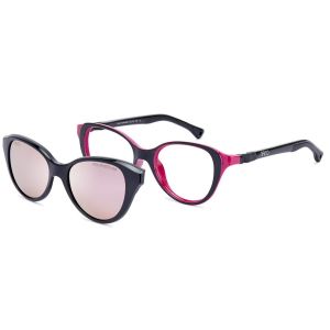 Armação de Óculos Infantil Nano Vista Clip On Mimi 3.0 Nao3120448sc Preto Brilho 