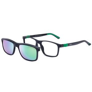 Armação de Óculos Infantil Nano Vista Clip On Fanboy 3.0 Nao3171054sc Preto Fosco 