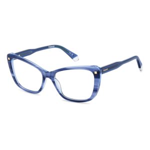 Armação de Óculos Polaroid Pld D542 Avs 56 Azul Brilho Demi