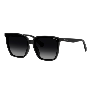 Óculos Solar Polaroid Pld6163/f/s 807 64 Preto Brilho Lente Cinza Degradê Polarizada