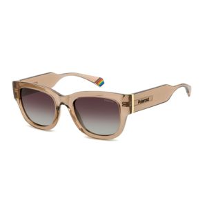 Óculos Solar Polaroid Pld6213/s/x 10ala 51 Bege Translúcido Lente Marrom Degradê Polarizada