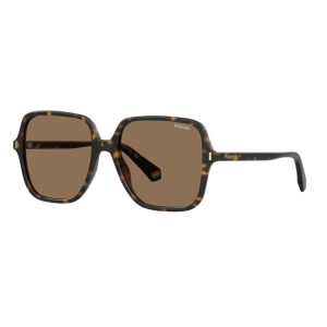 Óculos Solar Polaroid Pld6219/s 086 56 Marrom Translúcido Havana Lente Marrom Polarizada