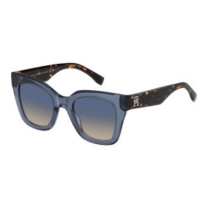 Óculos Solar Tommy Hilfiger Th2051/s Pjpi4 50 Azul Translúcido Lente Azul Degradê