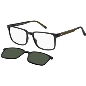 Armação de Óculos Tommy Hilfiger Clip On Th2145/cs 7zj99 55 Preto Fosco