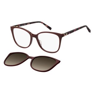 Armação de Óculos Tommy Hilfiger Th2294/c Lhf 52 Bordô Brilho