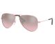 Óculos Solar Infantil Ray Ban Junior Aviador Rj9506s 211/7e 52 Rosa Lente Rosa Degradê Prata 