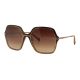 Óculos Solar Ana Hickmann Mari 6 G21 Marrom Translúcido Lente Marrom Degradê
